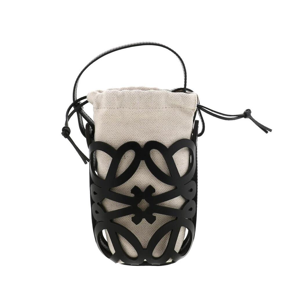 LOEWE Anagram Cutout Bag Shoulder Messenger Black